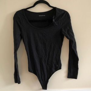 Abercrombie and Fitch black scoop neck bodysuit